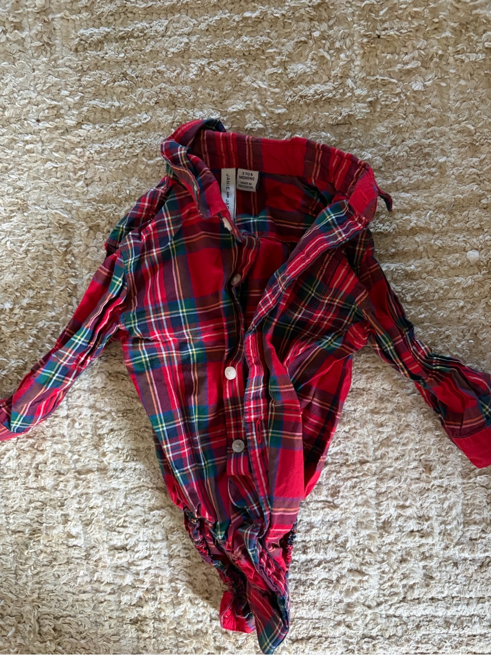 Janie and Jack Plaid Button-Front Shirt